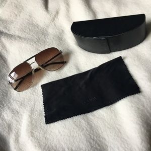 Prada Tortoiseshell Aviator Sunglasses